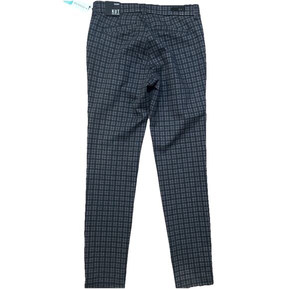 Kut From The Kloth Womens Slim Straight Pant Plaid Dark Grey Red NWT - Picture 12 of 15